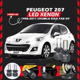Peugeot 207 1996-2011 Kısa Far Uyumlu Şimşek Etkili Led Xenon Premium Series H7