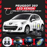 Peugeot 207 1996-2011 Uzun Far Uyumlu Şimşek Etkili Led Xenon Pro Series H1