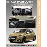 Peugeot 208 (2012-2019) Torpido Örtüsü Ön Göğüs Koruma Torpido Koruma Birebir Uyum Kaymaz Özel Kesim