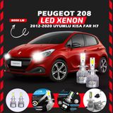 Peugeot 208 2012-2020 Kısa Far Uyumlu Şimşek Etkili Led Xenon Performance Series H7