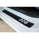 Peugeot 208 Carbon Fiber Kapı Eşiği Yazısı Sticker Boya Koruma