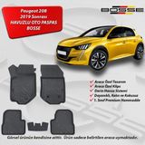 Peugeot 208 Paspas Araca Özel 2019 2025 BOSSE 3D Havuzlu Oto Paspas - Siyah