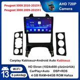 peugeot 3008 (2009-2015Yıl)/peugeot 5008 (2009-2016Yıl )Android Sürüm 13 Kablosuz Carplay Navigasyon Multimedya 9 Inç Ekran 4Gb Ram + 64Gb Rom Bellek Çerçeveli ve arka görüş kameralı