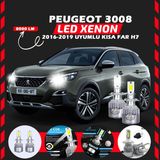 Peugeot 3008 2016-2019 Kısa Far Uyumlu Şimşek Etkili Led Xenon Performance Series H7