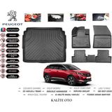 Peugeot 3008 2017 Model 3D Bagaj Havuzu+4d Havuzlu Paspas Seti - Siyah