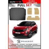 Peugeot 3008 2018 Model 4d Alt Bagaj ve Pro Serisi Havuzlu Bej Paspas Takımı - Siyah