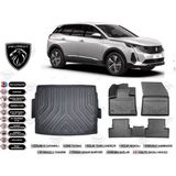 Peugeot 3008 2021 Model Üst Bagaj Havuzu Araca Özel Siyah Extra Havuzlu Paspas Takımı