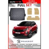 Peugeot 3008 2023 Model 4d Üst Bagaj ve Pro Serisi Havuzlu Bej Paspas Takımı - Siyah