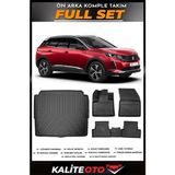 Peugeot 3008 Alt Bagaj Havuzu+4.5d Havuzlu Paspas Seti 2018 Model - Siyah