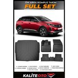 Peugeot 3008 Alt Bagaj Havuzu+4.5d Havuzlu Paspas Seti 2023 Model - Siyah