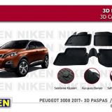 Peugeot 3008 Havuzlu 3d Paspas Niken Siyah 2016+ Sonrası