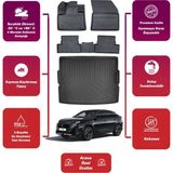 Peugeot 3008 Hybrid 2025 Model Alt Bagaj Havuzu+4d Araca Özel Havuzlu Paspas Takımıı Maxii - Siyah