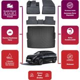 Peugeot 3008 Hybrid 2025 Model Alt Bagaj Havuzu+4d Araca Özel Havuzlu Paspas Takımıı Proxy - Siyah