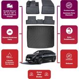 Peugeot 3008 Hybrid 2025 Model Üst Bagaj Havuzu Araca Özel Extra Havuzlu Paspas Takımı Maxi - Siyah