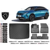 Peugeot 3008 Hybrid 2025 Model Üst Bagaj Havuzu Araca Özel Siyah Extra Havuzlu Paspas Takımı
