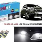 Peugeot 3008 LED Plaka Aydınlatma Ampul Seti FEMEX Parlak Beyaz