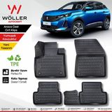 Peugeot 3008 Paspas 2016 2024 Arası Uyumlu 3D Havuzlu Wöller Paspas - Siyah