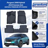 Peugeot 3008 Paspas Hybrid Araca Özel 2024 ve Sonrası Derin Havuzlu Premium Oto Paspas - Siyah