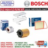Peugeot 301 1.6 Hdi Bosch Filtre Bakım Seti (2012-2018)