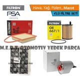 Peugeot 301 1.6 Hdi Euro 5 Filtre Bakım Seti 2012-2018 - Beyaz