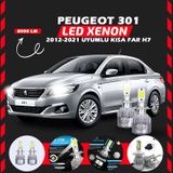 Peugeot 301 2012-2021 Kısa Far Uyumlu Şimşek Etkili Led Xenon Performance Series H7