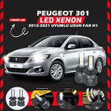 Peugeot 301 2012-2021 Uzun Far Uyumlu Şimşek Etkili Led Xenon Premium Series H1