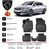Peugeot 301 2012 ve Sonrası 4.5d Plus Havuzlu Siyah Paspas Takımı Kauçuk