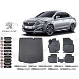 Peugeot 301 2015 Model Bagaj Havuzu Araca Özel Siyah Extra Havuzlu Paspas Takımı