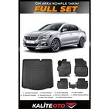 Peugeot 301 Bagaj Havuzu+4.5d Havuzlu Paspas Seti 2024 Model - Siyah