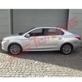 Peugeot 301 Tk 2012 Üzeri Paslanmaz Çelik 4 Parça Krom Cam Çıtası