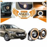 Peugeot 301 Uyumlu, Universal Mercekli Led Angel Sis Farı, 76mm Turuncu Renk