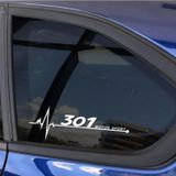 Peugeot 301 Yan Cam Sticker Oto Kapı Çıkartma 20cmx7cm