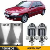 Peugeot 306 1993-2002 Uyumlu Mercekli Far Ampulü Led Xenon Beyaz Renk Far Şimşek Etkili Csp Led Lamba Uzun Kısa 2 Adet Takım