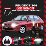 Peugeot 306 1999-2002 Uzun Far Uyumlu Şimşek Etkili Led Xenon Light Series H1