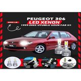 Peugeot 306 1999-2002 Uzun Far Uyumlu Şimşek Etkili Led Xenon Performance Series H1