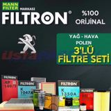 Peugeot 307 1.4 Hdi Mann Filtron Filtre Bakım Seti 2001-2009