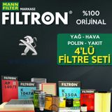 Peugeot 307 1.6 Hdi Mann Filtron Filtre Bakım Seti 2004-2009