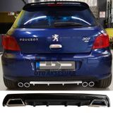 Peugeot 307 Difüzör Arka Tampon Eki 2 Egzoz Çıkışlı Siyah Lüx Tip