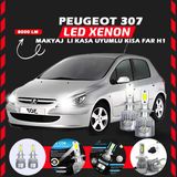 Peugeot 307 Makyajlı Kasa Kısa Far Uyumlu Şimşek Etkili Led Xenon Performance Series H1