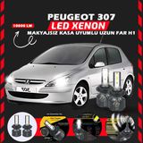 Peugeot 307 Makyajsız Kasa Uzun Far Uyumlu Şimşek Etkili Led Xenon Premium Series H1