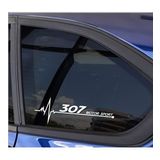 Peugeot 307 Napız Kalp Kelebek Cam İçin Sticker Yapıştırma