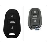 Peugeot 308 508 2008 3008 4008 5008 Rifter Silikon Anahtar Kılıfı Eller Serbest Siyah Renk
