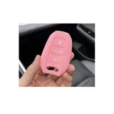 Peugeot 308 508 2008 3008 4008 5008 Silikon Anahtar Kılıfı(Sustasız) Pembe Renk