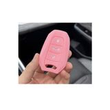 Peugeot 308 508 2008 3008 4008 5008 Silikon Anahtar Kılıfı(Sustasız) Pembe Renk