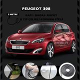 Peugeot 308 Oto Araç Kapı Koruma Fitili 5metre Parlak Siyah Renk