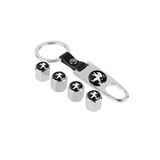 Peugeot 4007 Uyumlu Paslanmaz Çelik Sibop Kapağı Ve Anahtarlık Seti Krom Renk