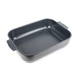 Peugeot Appolia dikdörtgen saplı fırın kabı, seramik, arduvaz/gri, 8,3 x 40,5 x 27,2 cm, kapasite: yakl. 4 l, 60022