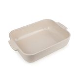 Peugeot Appolia dikdörtgen saplı fırın kabı, seramik, ekru/beyaz, 7,2 x 32 x 21,7 cm, kapasite: 2 l, 60046