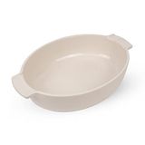 Peugeot Appolia fırın kabı oval 31x21x7cm ekru, seramikten üretilmiştir, 60589