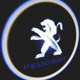 Peugeot Araçlar İçin Pilli Yapıştırmalı Kapı Altı Led Logo